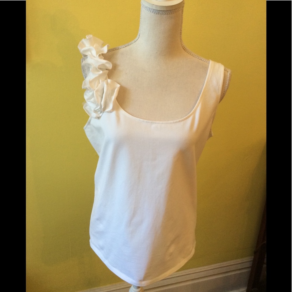 Grace Elements White Cotton Top Size L - Picture 1 of 11